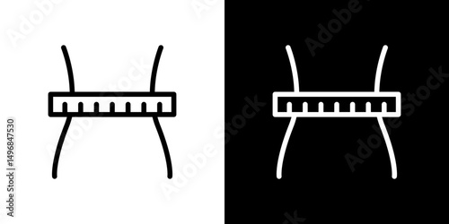 Weight loss icon stroke vector icon simple black style, illustration.