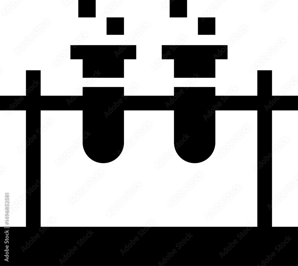 Fototapeta premium Rounded Filled Test Tubes Icon