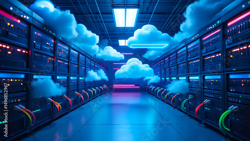Secure cloud computing for robust business data protection. photo
