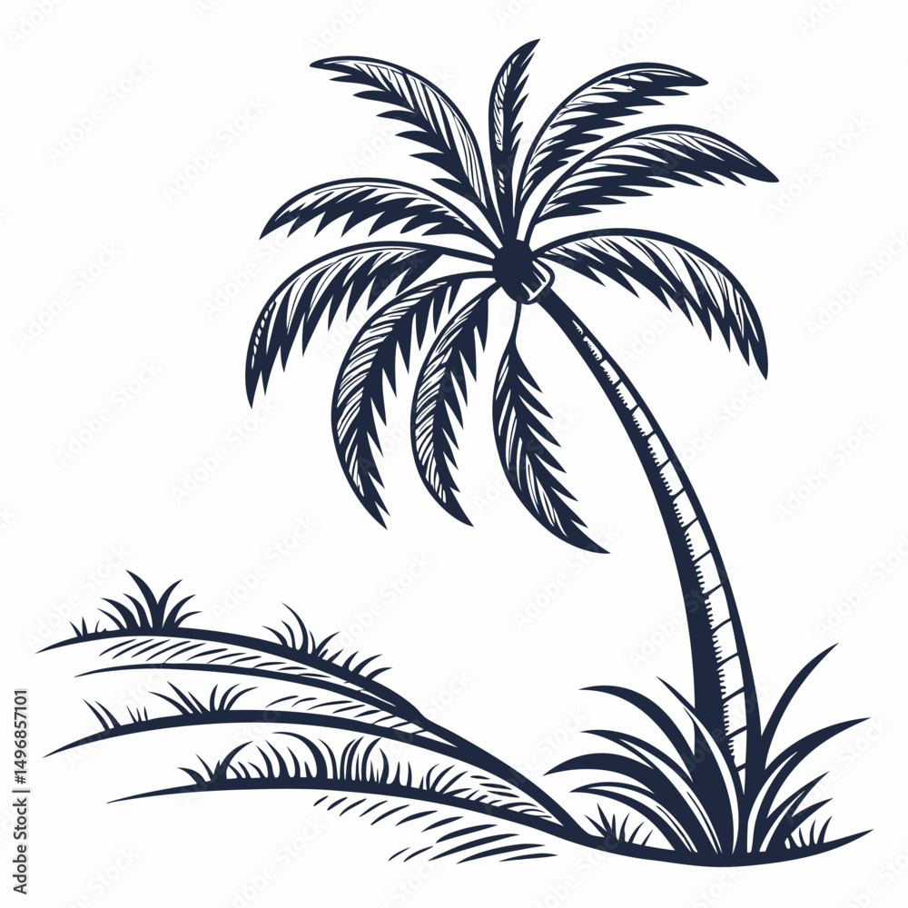 Obraz premium Palm-tree-icon 