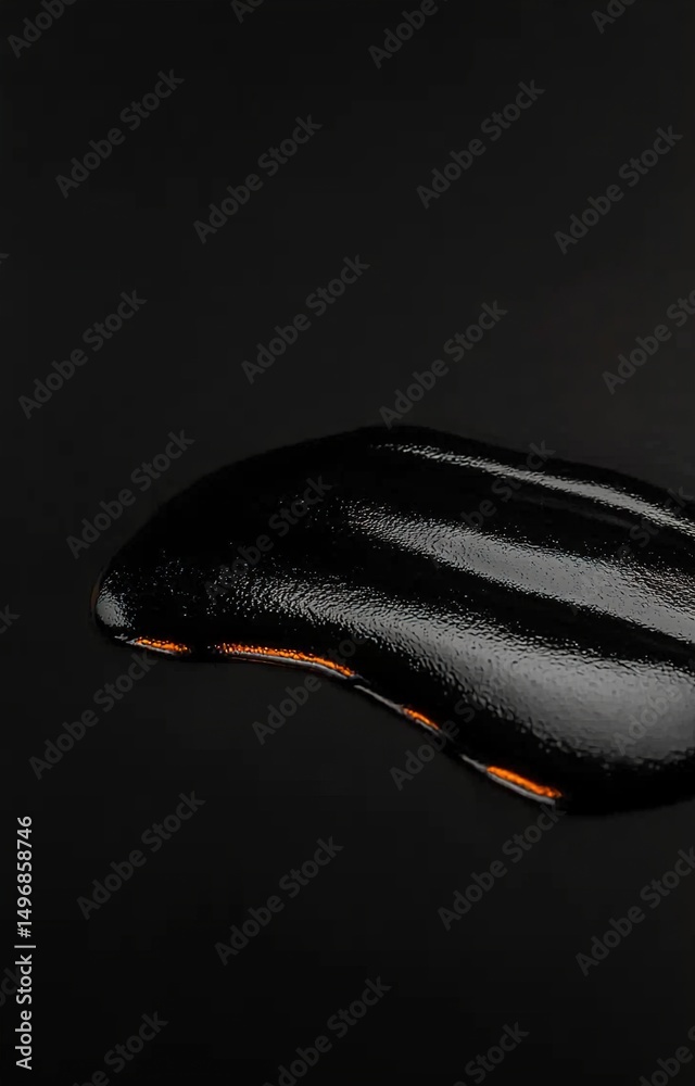 Obraz premium black leather purse