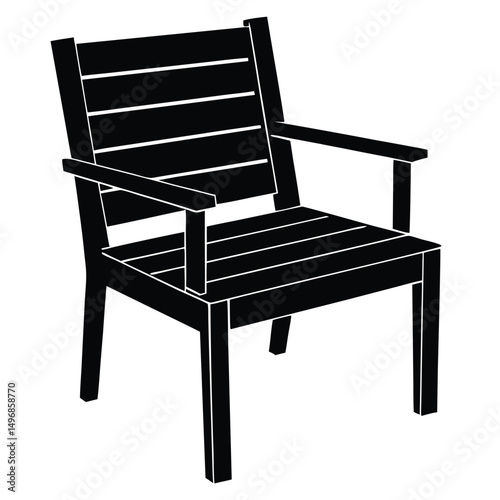 Black Chair Silhouette Design Minimalist Furniture Art and Home Decor Ideas