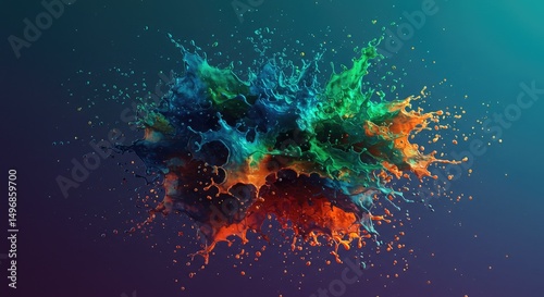 Stunning hyper-realistic paint splash artwork in ultra-high 8K resolution wallpaper.
