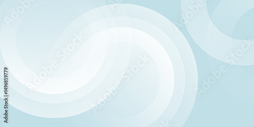 Modern abstract background. Glossy white gradient circle lines. Minimal geometric pattern. Simple graphic elements. Futuristic concept. Suitable for cover, poster, banner, brochure.