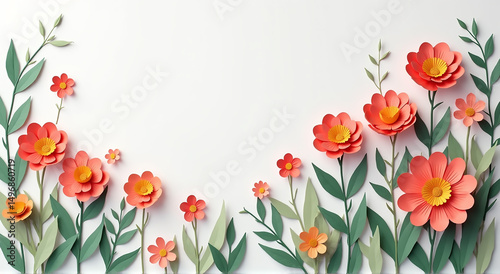 tulip flowers frame