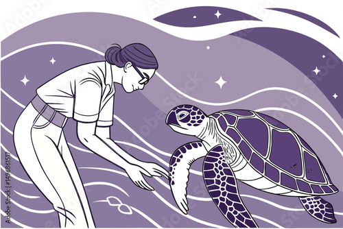 Feeding Ocean Animals to Represent World Environment Day