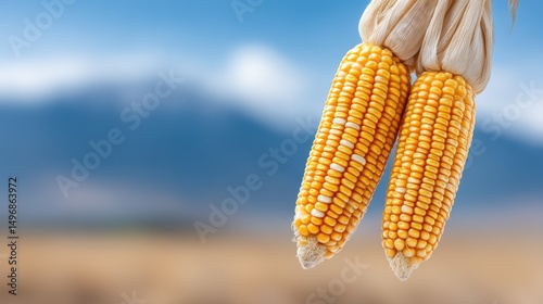 empty corn husks with undeveloped kernels, symbolizing failed crop