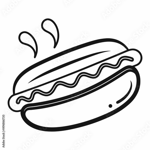 hot dog vector illustration