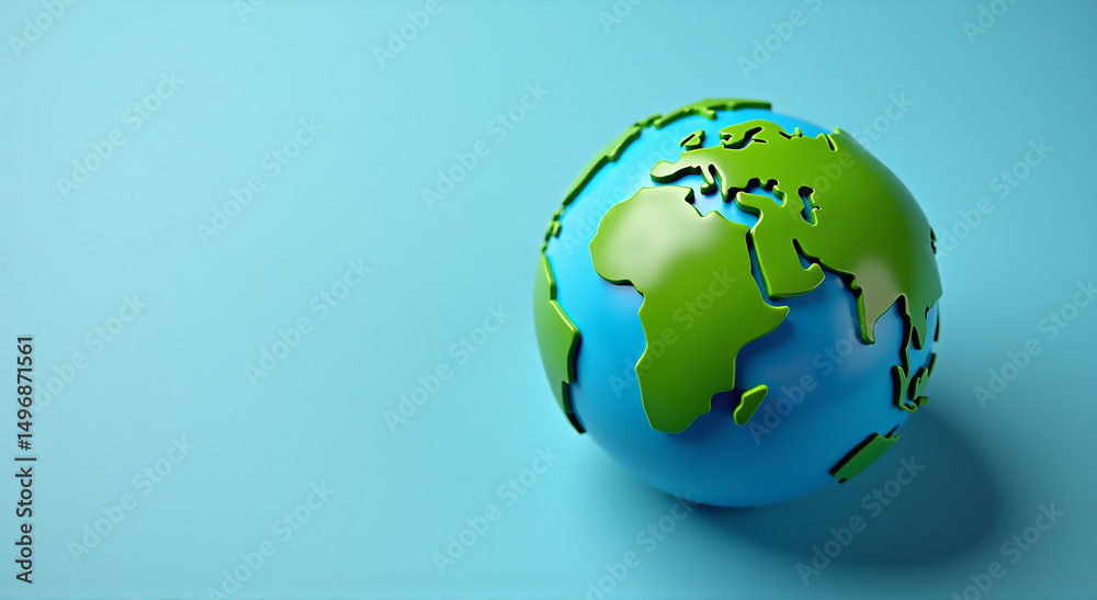 Fototapeta premium earth globe on white background