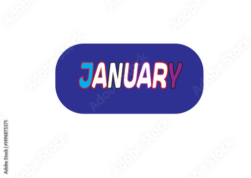 Style  January Word  in design