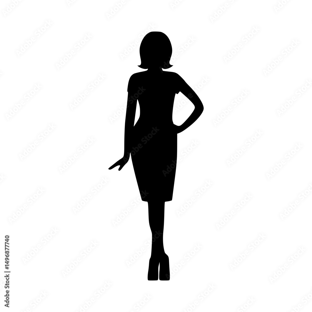 Fototapeta premium Silhouette Woman Fashion Figure