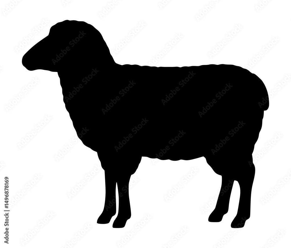 Silhouette Sheep Graphic Vector Silhouette Sheep Graphic Vector