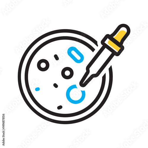 Vector multi color icon for Microbiological