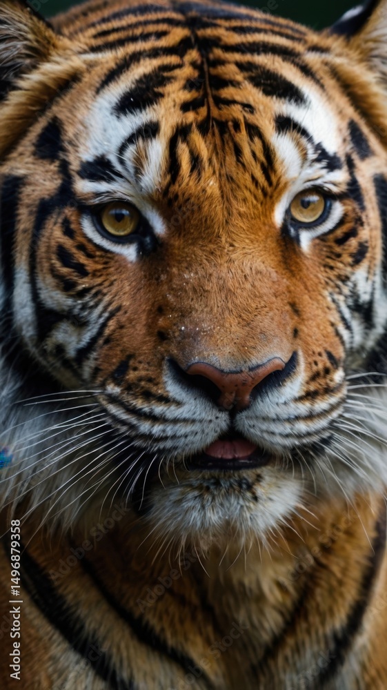Obraz premium Powerful Tiger Portrait – Wild Animal in Natural Light