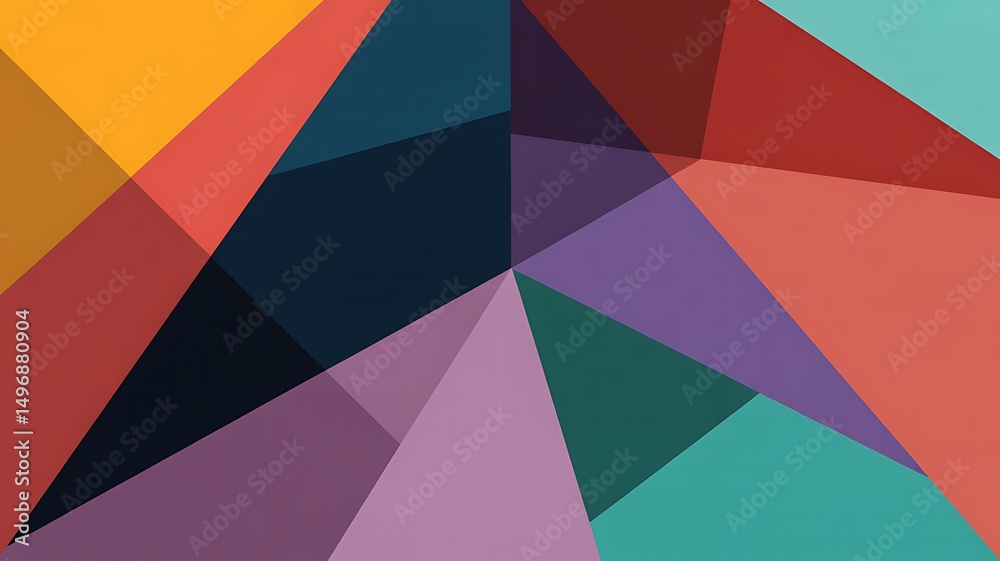 Obraz premium Abstract Geometric Background with Muted Tones and Triangular Shapes