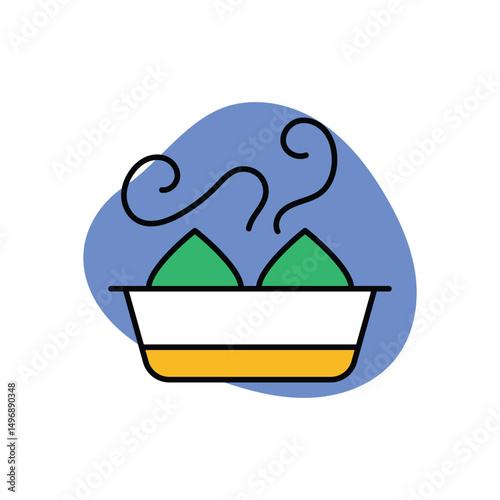 Somosa Icon vector stock illustration