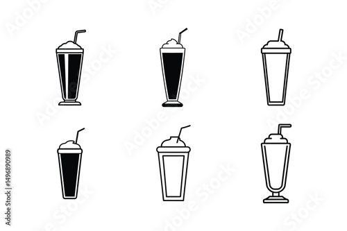 3d style cinnamon milkshake vector realistic shading