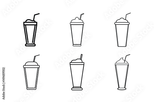 3d style mocha milkshake vector realistic shading