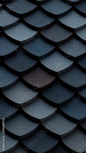 Abstract dark blue and brown scale pattern background texture
