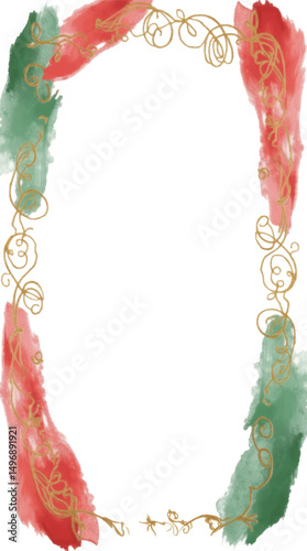 Abstract Holiday Brushstrokes - Christmas Card