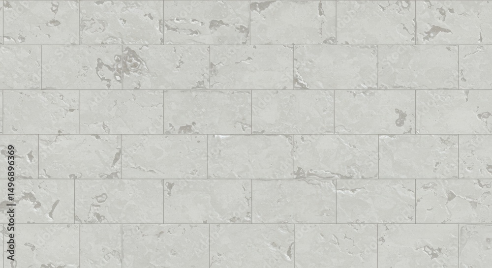 Fototapeta premium Light Gray Brick Wall Tile Texture