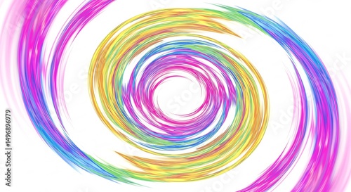 虹色渦巻く光彩 鮮やか抽象画 幻想的背景 (Niji iro uzumaku kousai azayaka chuuushouga gensou teki haikei) Translation: Rainbow swirling light, vivid abstract painting, fantastic background.. AI Generated