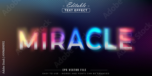 Blur miracle editable text effect.