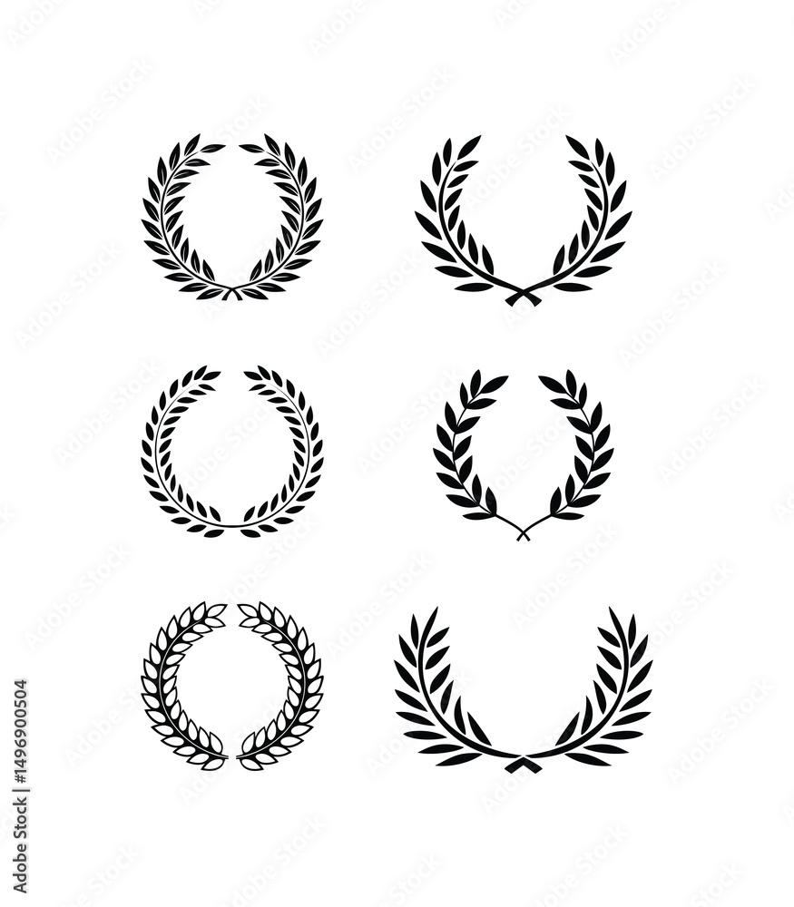 Obraz premium laurel wreath vector,icon