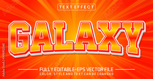 Galaxy font Text effect editable