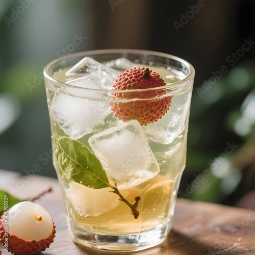 Wallpaper Mural 4k high quality Ai generative HD art photo realistic shop store small business menu sell selling market beverage drink iced tea fresh refreshing fruit cocktail lemon lime mojito mint lychee Torontodigital.ca
