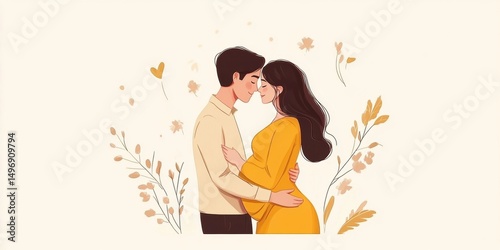 Loving Couple Expecting a Baby