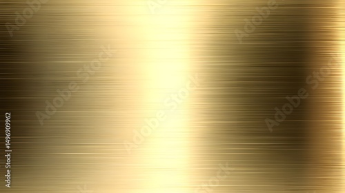 Image of a polished gold metallic surface, showcasing a gradient of light and shadow with horizontal lines. This abstract design is suitable for backgrounds, textures, or digital illustrations.