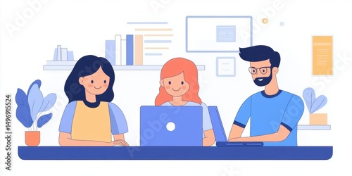Team Collaboration in a Modern Office