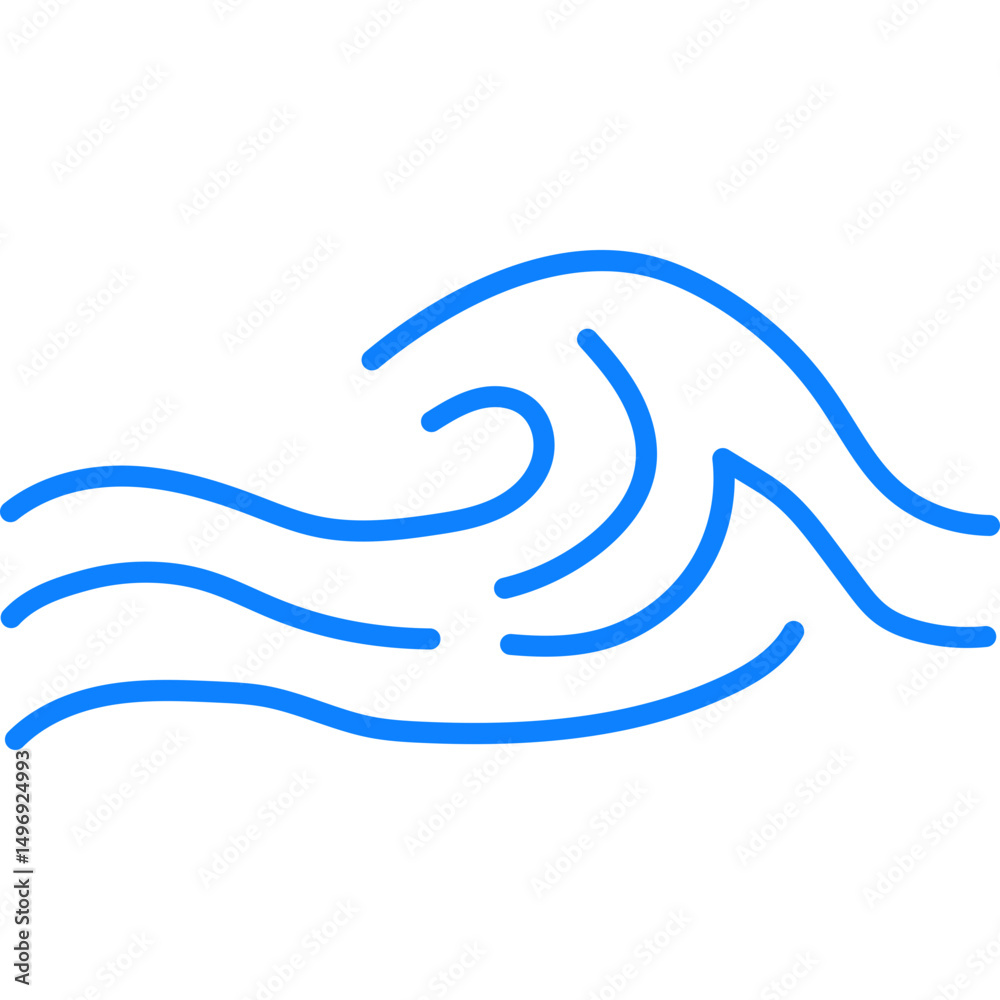 Naklejka premium Simple Wave Line