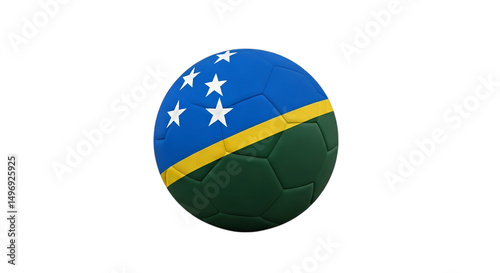 Free Download Solomon islands flag soccer ball against a black background in a studio shot with even lighting - GFXLoad