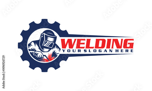 welding logo design vector template