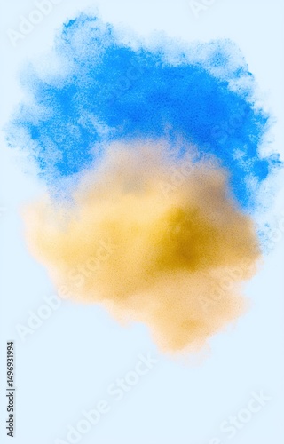 watercolor background with clouds