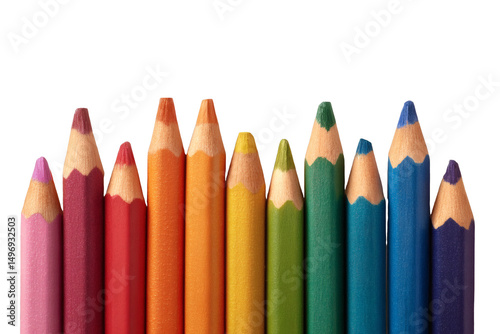 Wallpaper Mural [Transparent Background PNG]Colorful Crayons in a Row Torontodigital.ca