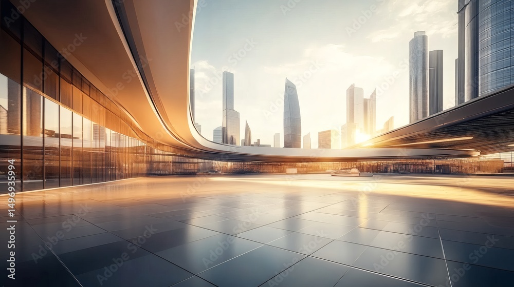 Fototapeta premium Modern Architectural Design in Urban Landscape