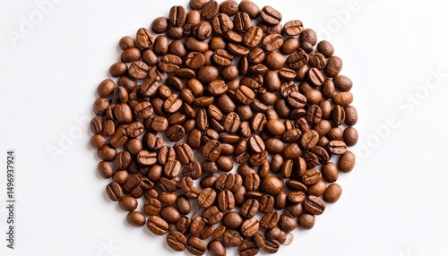 coffee beans on white background