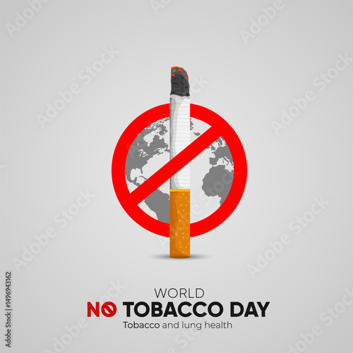 World No Tobacco Day Global Awareness Illustration