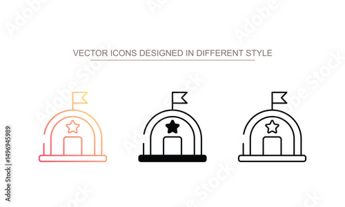 Army Warehouse icon design with white background stock illustration