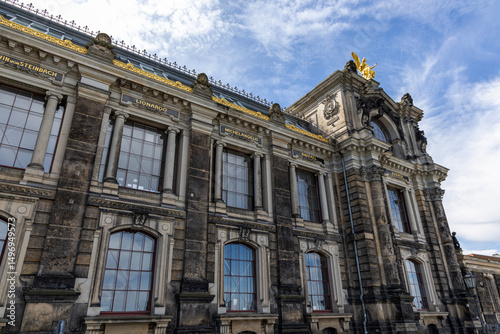 Antique architecture of old buildings Dresden, Germany