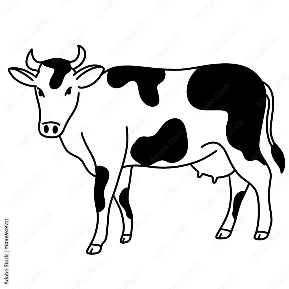 Fototapeta premium cow vector illustration