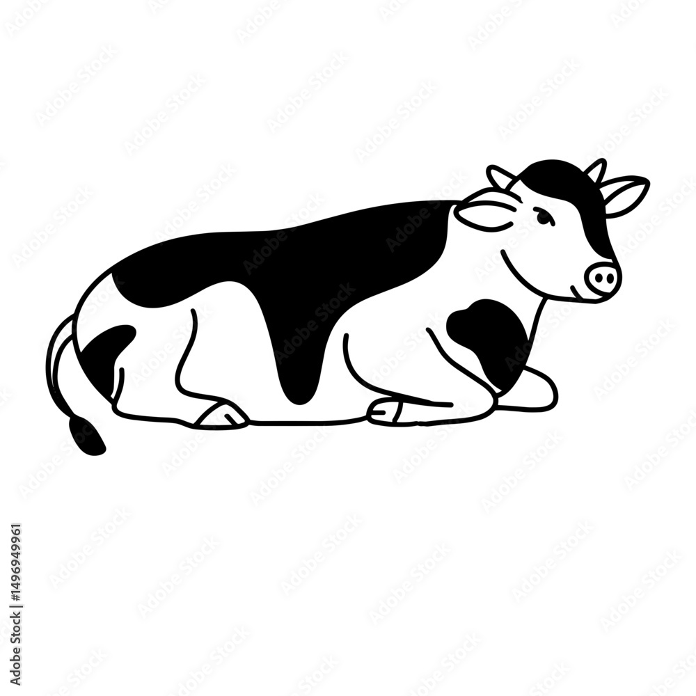 Fototapeta premium cow vector illustration