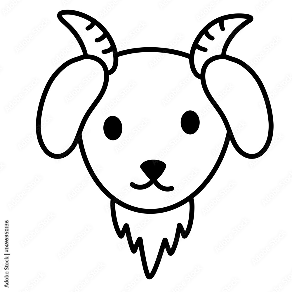 Fototapeta premium vector illustration of a sheep
