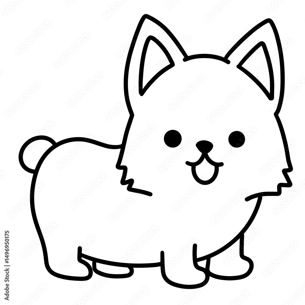 Obraz premium cute dog illustration