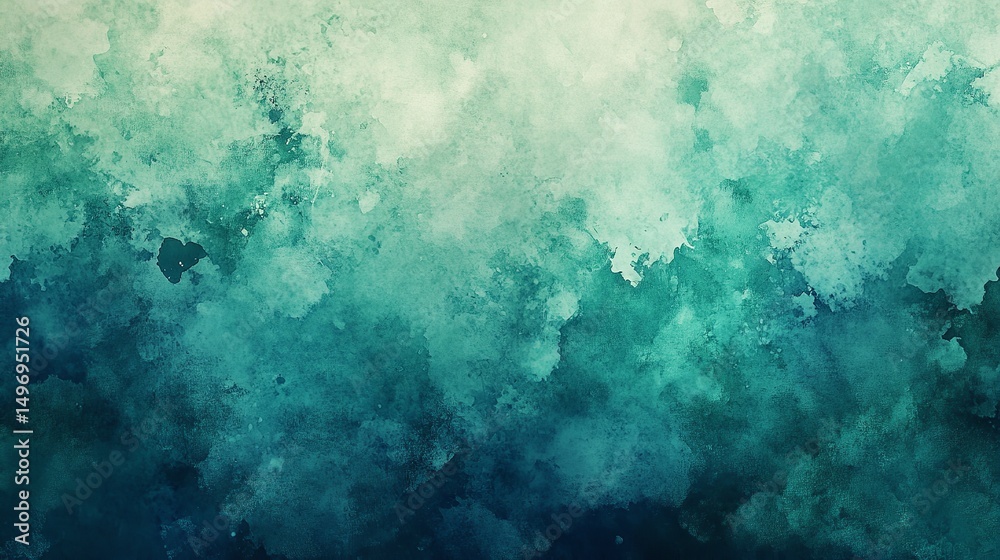 Fototapeta premium Abstract artistic green blue watercolor background