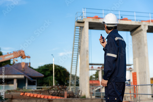 maintenance and inspector. Maintenance engineers are using walky talky to inform the results of inspection of buildings and structures. Irrigation engineers are exploring sluice systems.