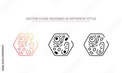 Plant Cell icon design with white background stock illustration